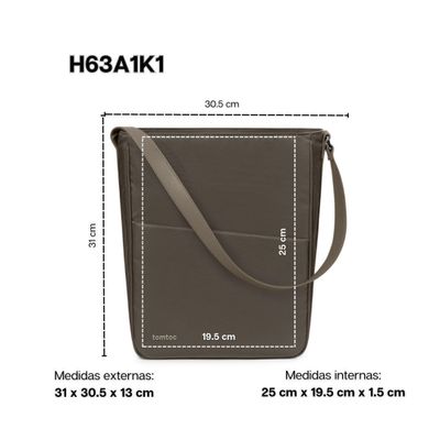 Imagen 2 del producto Tomtoc Mochila/Bolso de Hombro SLASH H63 para 11"" - Marrón