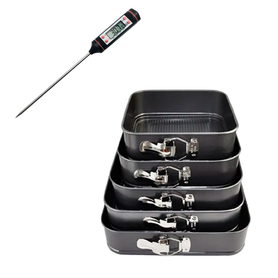 Imagen 1 del producto Molde Reposteria 5 Piezas + Termometro De Cocina 