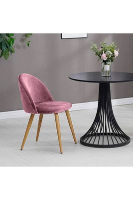 Imagen 2 del producto Pack 4 Sillas Comedor Sitial Terciopelo Rosa