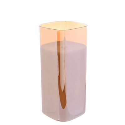 Portavela Led Decorativa Padova Cubo Grande