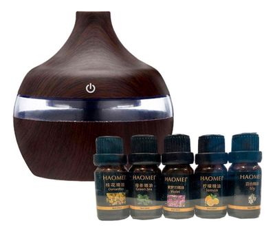 Humidificador Difusor Aromas + 5 Esencias 10 Ml