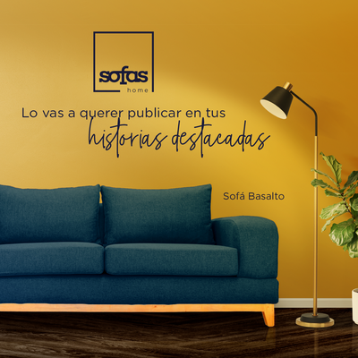 Imagen 2 del producto Sofá Basalto Felpa Azul 3 Cuerpos