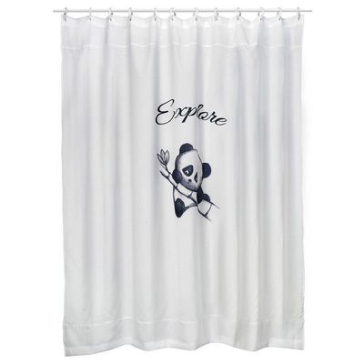 Cortina para Baño Estampada Pandita con Forro