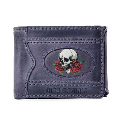 Billetera  Coco 991.2 Calavera Azul Gino Rodinis