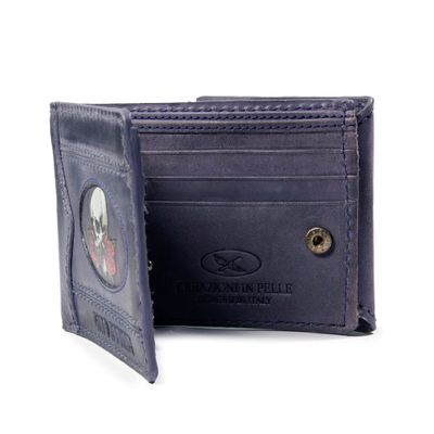 Imagen 2 del producto Billetera  Coco 991.2 Calavera Azul Gino Rodinis 