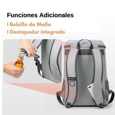 Imagen 2 del producto TOURIT CYGNINI Mochila hielera aislante - Gris