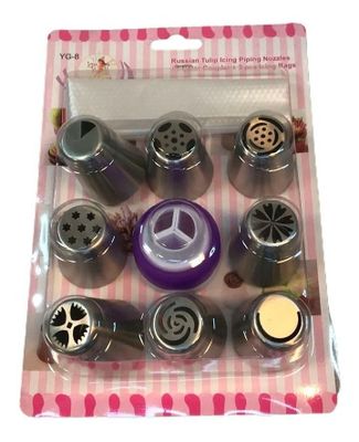 Manga Pastelera Reposteria 9 Boquillas DecoracioN