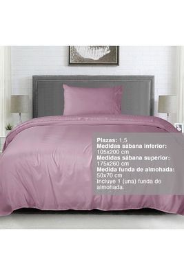 Imagen 2 del producto Sábana Broderie 1,5 Plazas Lila