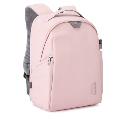 Bagsmart Mochila Antirrobo Cámara y Notebook 13,3″ Funda Impermeable Rosado