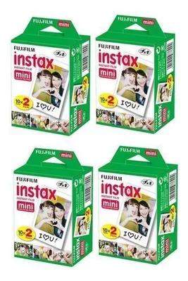 PACK X4 PELÍCULA FUJIFILM INSTAX MINI (80 UN)