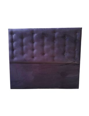 Respaldo Botoné Con Base 2P Negro Felpa