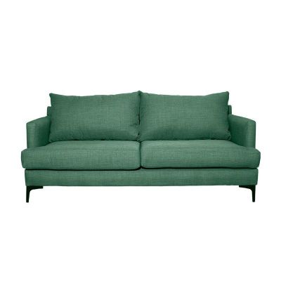 Sofá Aldara Chenille Tipo Lino Verde 2C