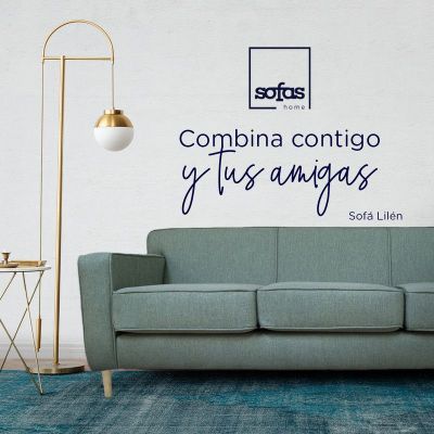 Imagen 2 del producto Sofá Lilen Felpa Verde 3 Cuerpos