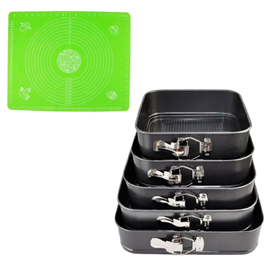 Molde De Reposteria 5 Piezas + Mantel De Silicona