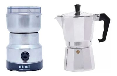 Imagen 1 del producto Moledor De Café + Cafetera Italiana  3 Tazas