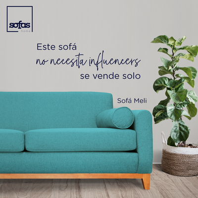 Imagen 2 del producto Sofá Meli Felpa  Turquesa 3 Cuerpos