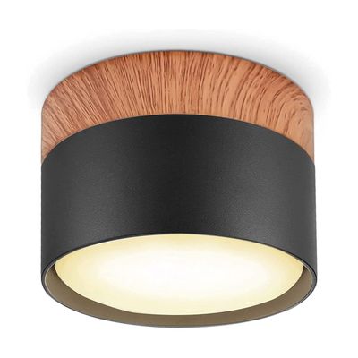 Imagen 2 del producto Panel LED Deco Sobrepuesto Madera 6W Negro Cálido