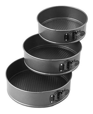 Set De 3 Moldes Redondos De Torta Anti Adherente