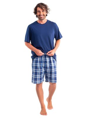 PIJAMA CORTO DISEÑO LISO ALGODÓN