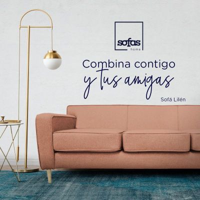 Imagen 2 del producto Sofá Lilen Felpa Palo Rosa 2 Cuerpos