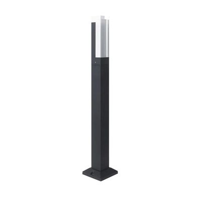 Apliqué Piso LED ""Bollard"" 60cm Gris 7W Cálido