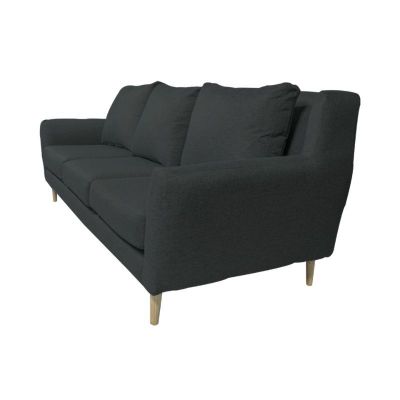 Imagen 2 del producto Sofá Lenora Chenille Tipo Lino Grafito 3 Cuerpos