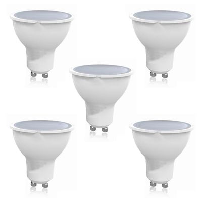 Pack 5 Ampolletas LED 5,5W GU-10 Luz Neutra
