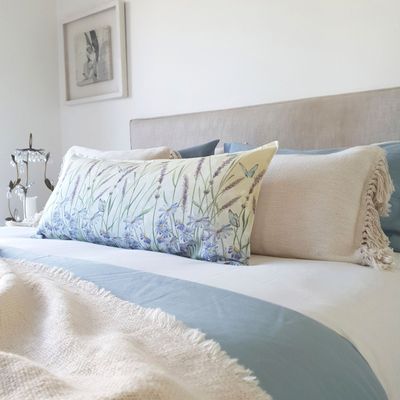 Imagen 2 del producto FUNDA COJÍN ALGODÓN JARDÍN DE LAVANDAS XL