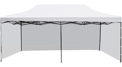 Toldo Plegable 3x6 Impermeable Araña Paredes Lateral Blanco