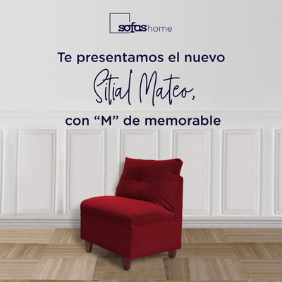 Imagen 2 del producto Butaca Mateo Chenille Rojo Pata Madera 1C