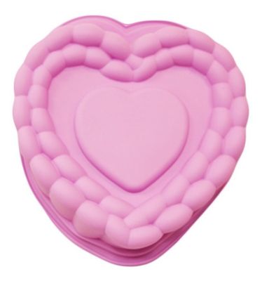 Molde De Silicona Cupcakes Forma Corazon Grande