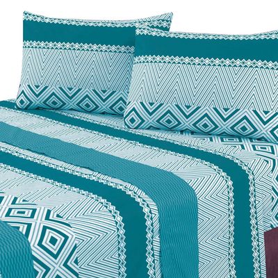 Juego de Sabanas T144 Illinois Petroleo 2 Plazas