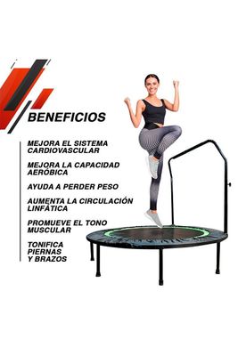 Imagen 2 del producto Trampolín 1.2M con Soporte Fit Cama Elástica Negro