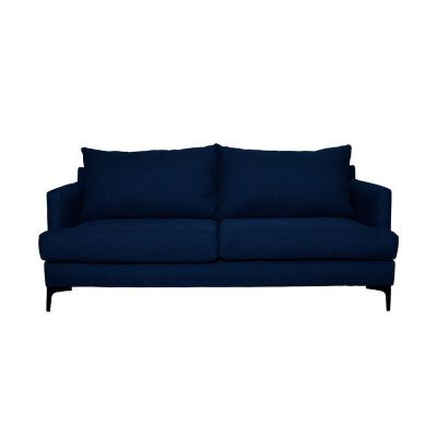 Sofá Aldara Chenille Tipo Lino Azul 2C