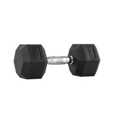 Fitness Mancuerna Hexagonal De Caucho Unidad 22,5 Kg