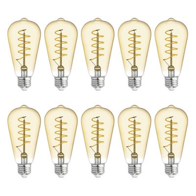 Pack 10 Ampolleta LED E-27 Filamento 5W ST64