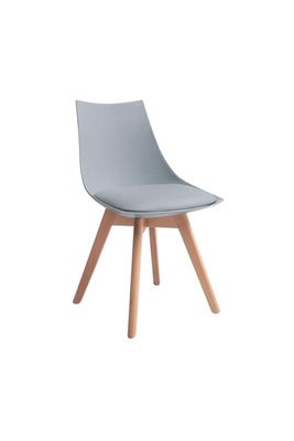 Silla de Comedor con Patas de Madera Gris