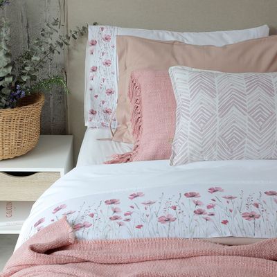 Imagen 2 del producto CUBREPLUMÓN ALGODÓN STONE WASH PALO DE ROSA 1,5 PLAZA