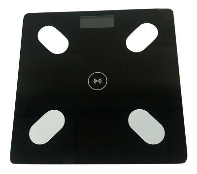 Balanza Digital De Baño Hasta 180 Kg Bluetooth Negra Lcd