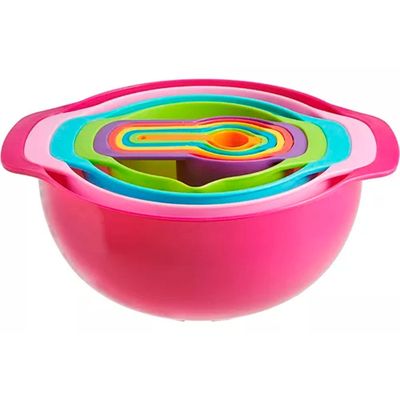 Set De Tazas Medidoras Cernidor Colador Bowl