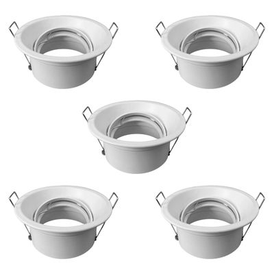 Pack 5 Focos LED Embutido Retraído Porta GU-10 Pessaro MR16