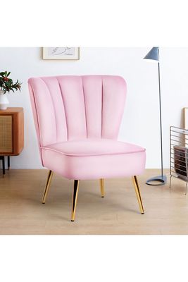 Imagen 2 del producto Sitial Amadeo con Patas Doradas Rosa