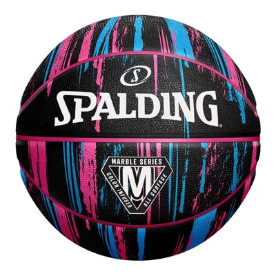 Balón Basketball Marble Series Tamaño 6 Negro Rosa