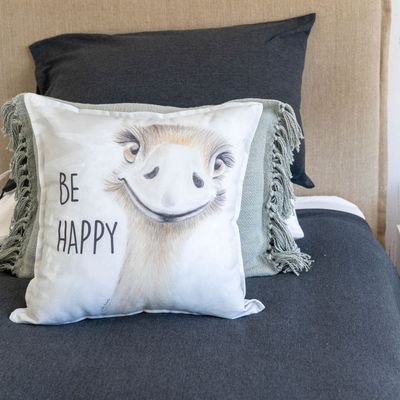 Imagen 2 del producto FUNDA COJÍN ALGODÓN EMU HAPPY 45X45