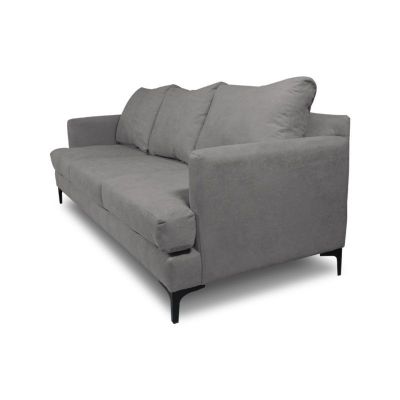 Imagen 2 del producto Sofá Aldara Chenille Tipo Lino Gris 3 Cuerpos