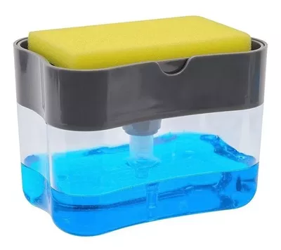Dispensador De Lavalozas Manual Con Esponja Con Recipiente