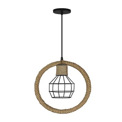 Lámpara Colgante Estilo Rústico Circular E-27