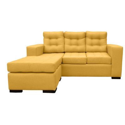 Seccional Antu Chenille Tipo Lino Ambarino 3 Cuerpos