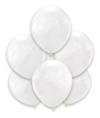 Pack 12 Set De Cumpleaños Globos Cumpleaños Globo Blanco