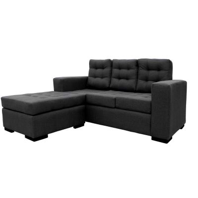 Imagen 2 del producto Seccional Antu Chenille Tipo Lino Grafito 3 Cuerpos